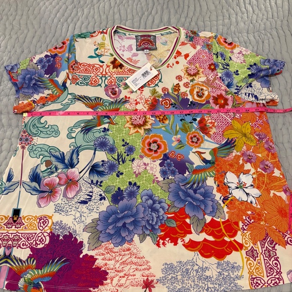 Johnny Was THE JANIE FAVORITE SHORT SLEEVE CREW NECK SWING TEE 3X - Picture 10 of 11